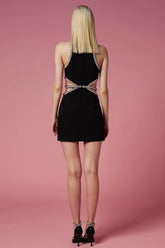 Luna Crystal Floral Embellished Mini Dress | Dress In Beauty